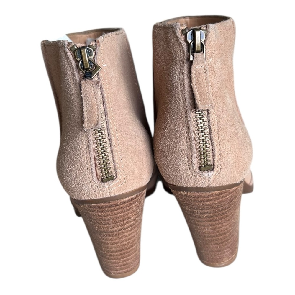 Enzo Angiolini Beige Ankle Suede Booties Size 8.5 - Picture 6 of 8